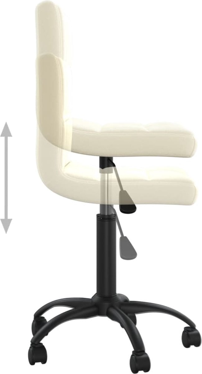 Vidaxl Eetkamerstoelen Draaibaar 6 St Fluweel Crèmekleurig