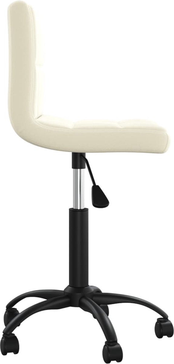 Vidaxl Eetkamerstoelen Draaibaar 6 St Fluweel Crèmekleurig