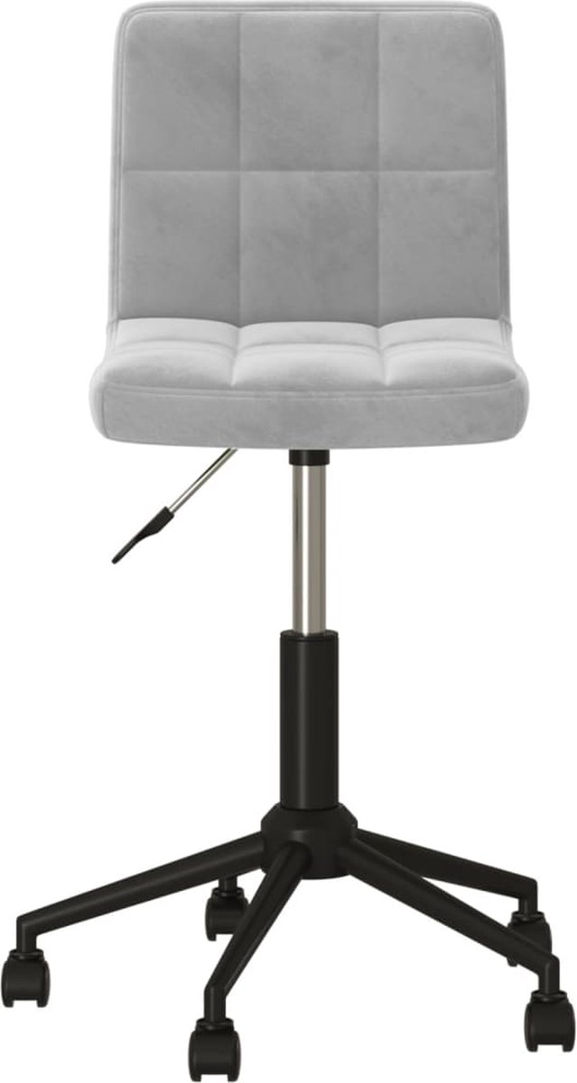 Vidaxl Eetkamerstoelen Draaibaar 6 St Fluweel Licht - Grijs