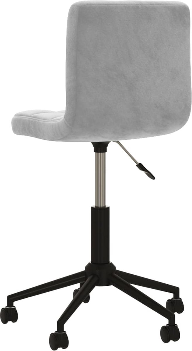 Vidaxl Eetkamerstoelen Draaibaar 6 St Fluweel Licht - Grijs