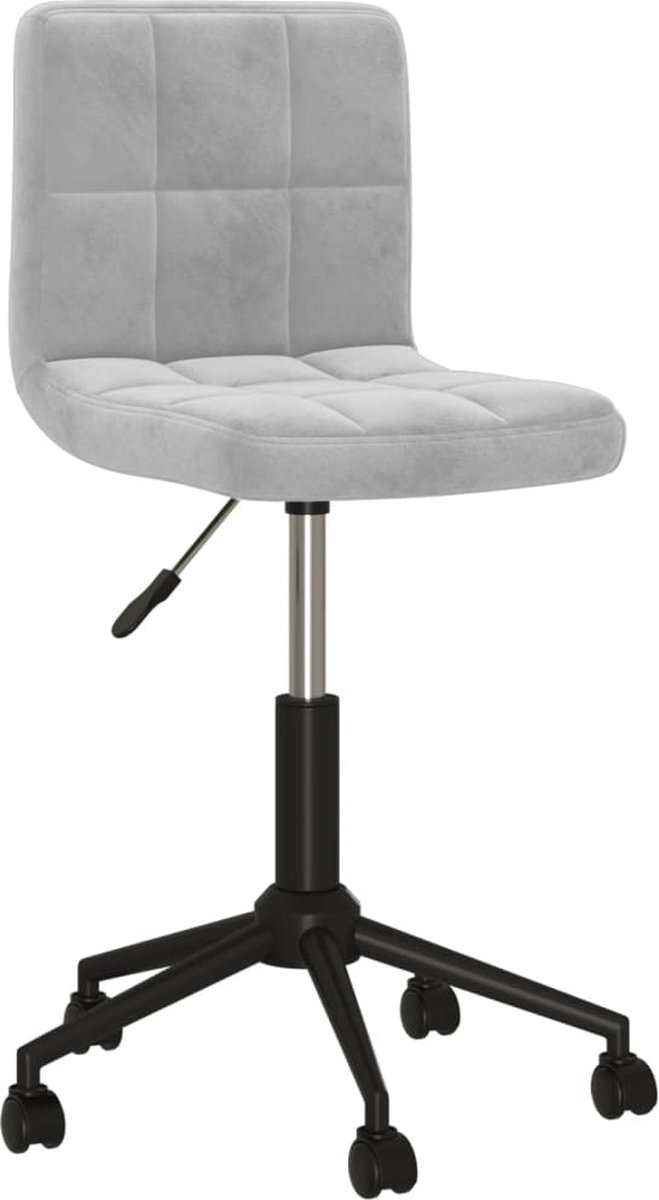 Vidaxl Eetkamerstoelen Draaibaar 6 St Fluweel Licht - Grijs