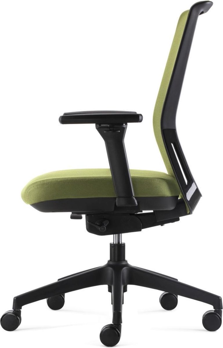 24Designs Work Synchro-4 Ergonomische Bureaustoel En1335e Stof/mesh - Onderstel - Groen