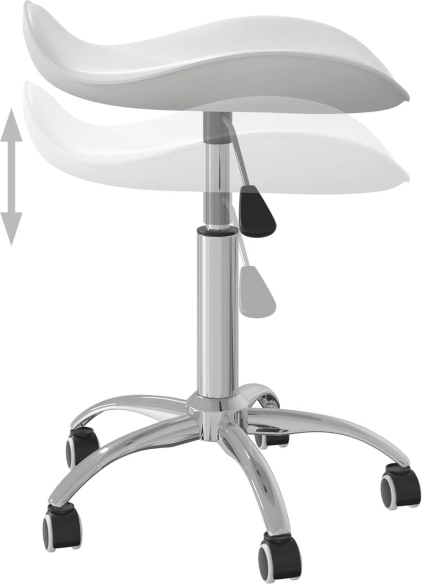 Vidaxl Eetkamerstoelen Draaibaar 4 St Kunstleer Wit