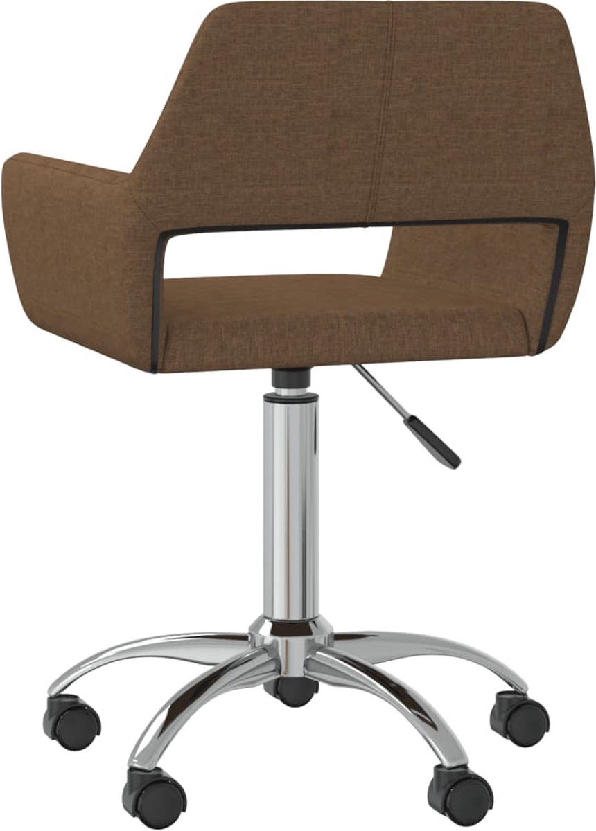 Vidaxl Eetkamerstoelen Draaibaar 2 St Stof - Bruin