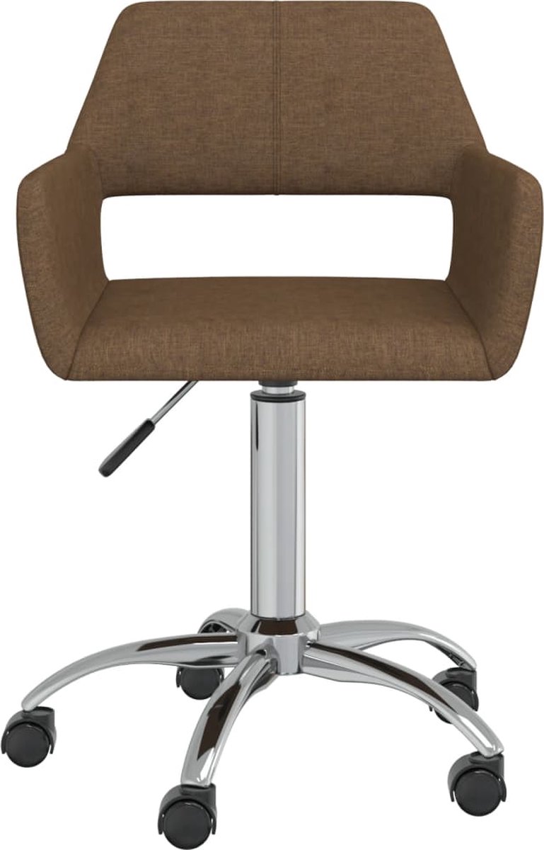 Vidaxl Eetkamerstoelen Draaibaar 2 St Stof - Bruin