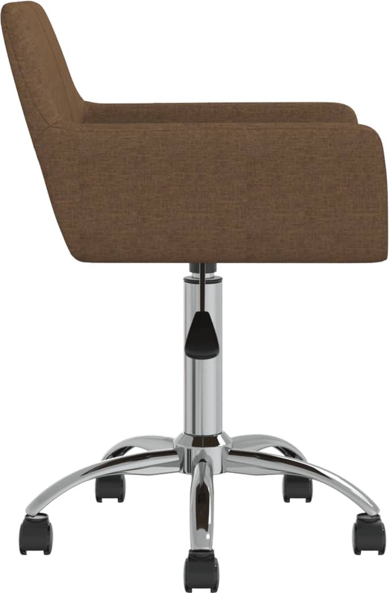 Vidaxl Eetkamerstoelen Draaibaar 2 St Stof - Bruin