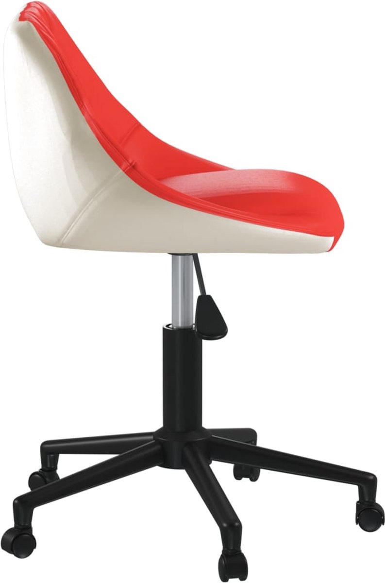 Vidaxl Eetkamerstoelen Draaibaar 4 St Kunstleer En Wit - Rood