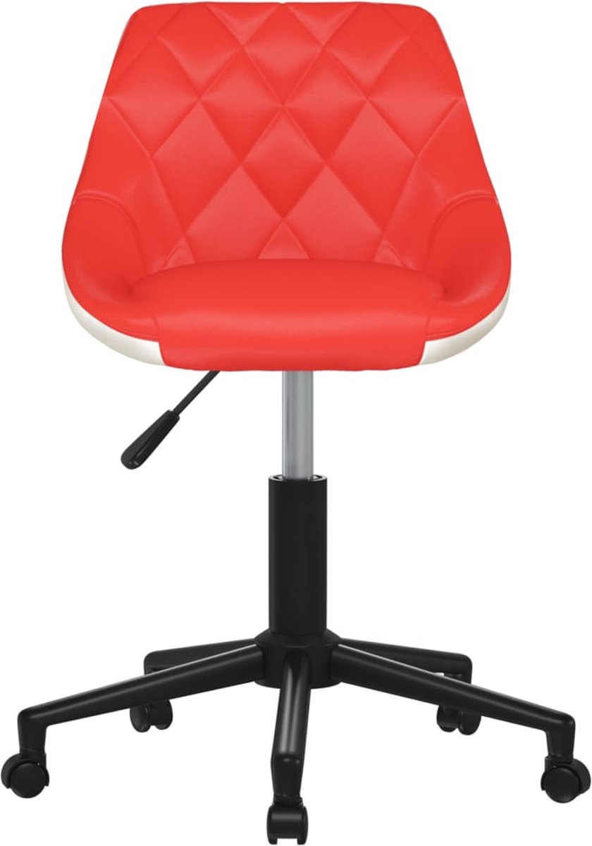 Vidaxl Eetkamerstoelen Draaibaar 4 St Kunstleer En Wit - Rood