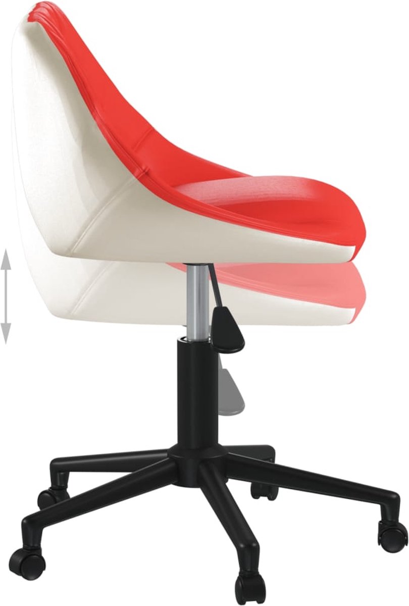 Vidaxl Eetkamerstoelen Draaibaar 4 St Kunstleer En Wit - Rood