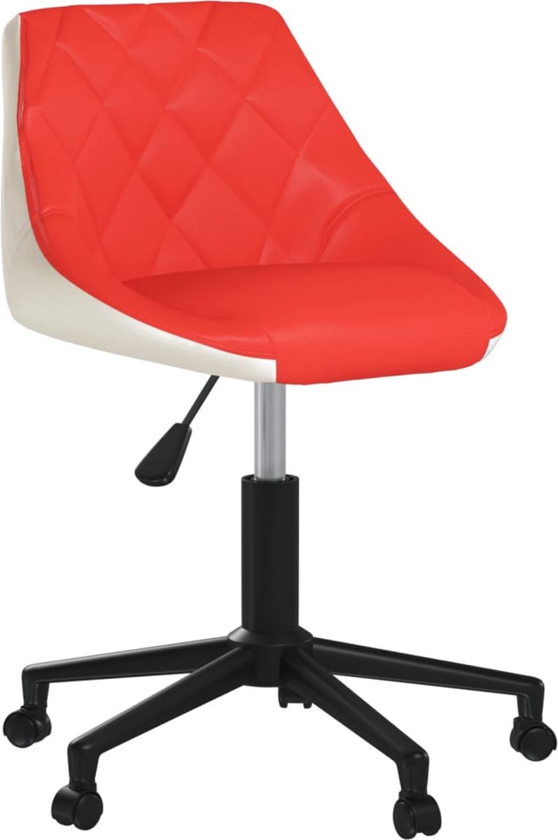 Vidaxl Eetkamerstoelen Draaibaar 4 St Kunstleer En Wit - Rood