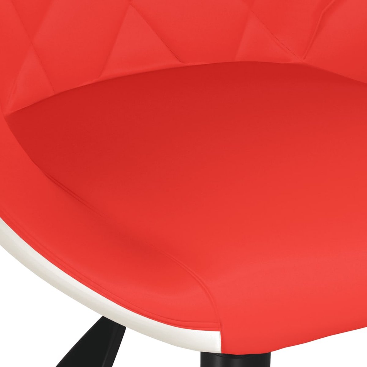 Vidaxl Eetkamerstoelen Draaibaar 4 St Kunstleer En Wit - Rood