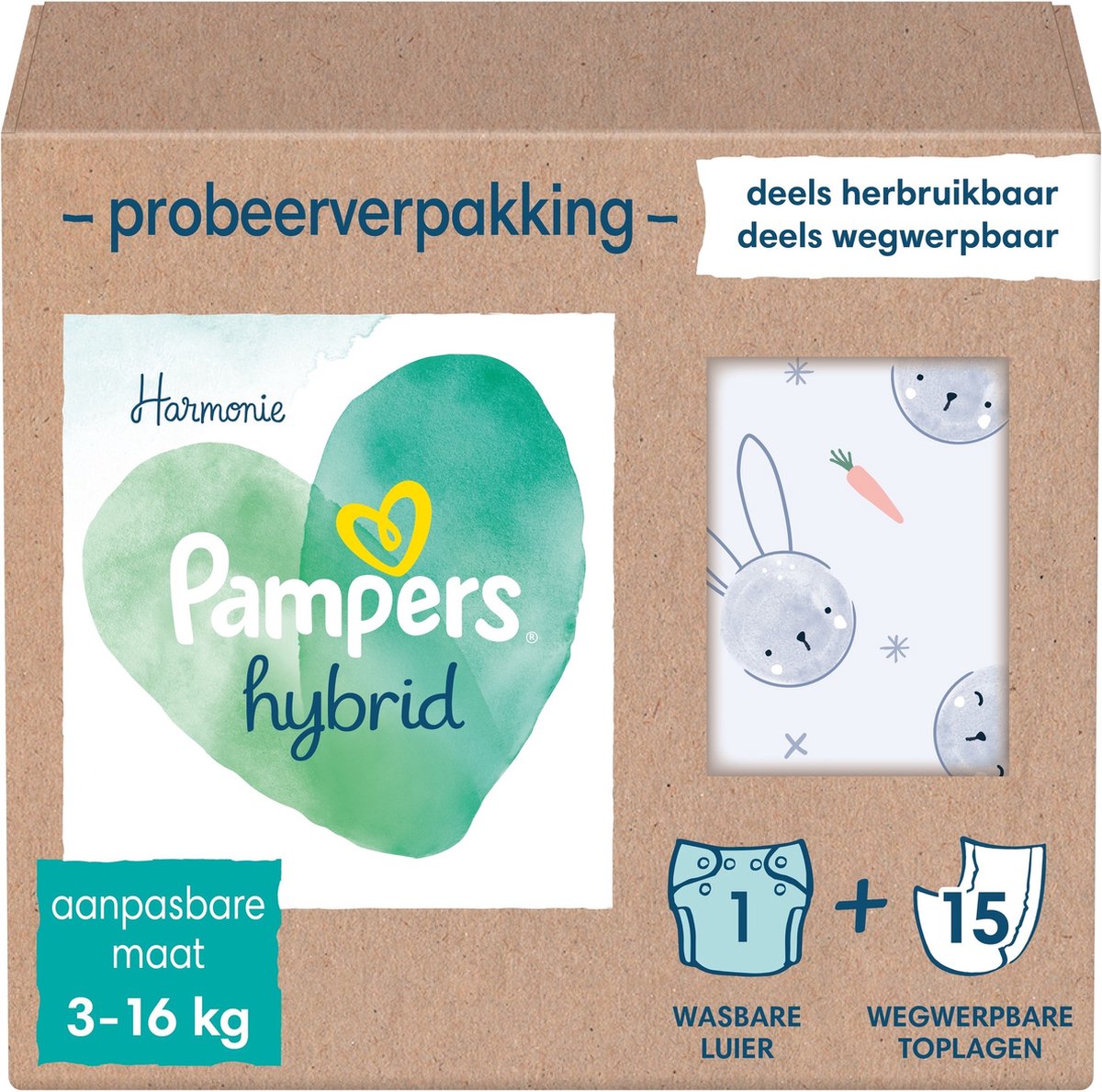 Pampers Hybride Wasbare Luierset Voor Baby&apos;s X25