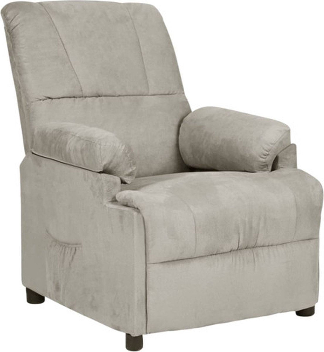 Vidaxl Fauteuil Verstelbaar Kunstsuède Licht - Grijs