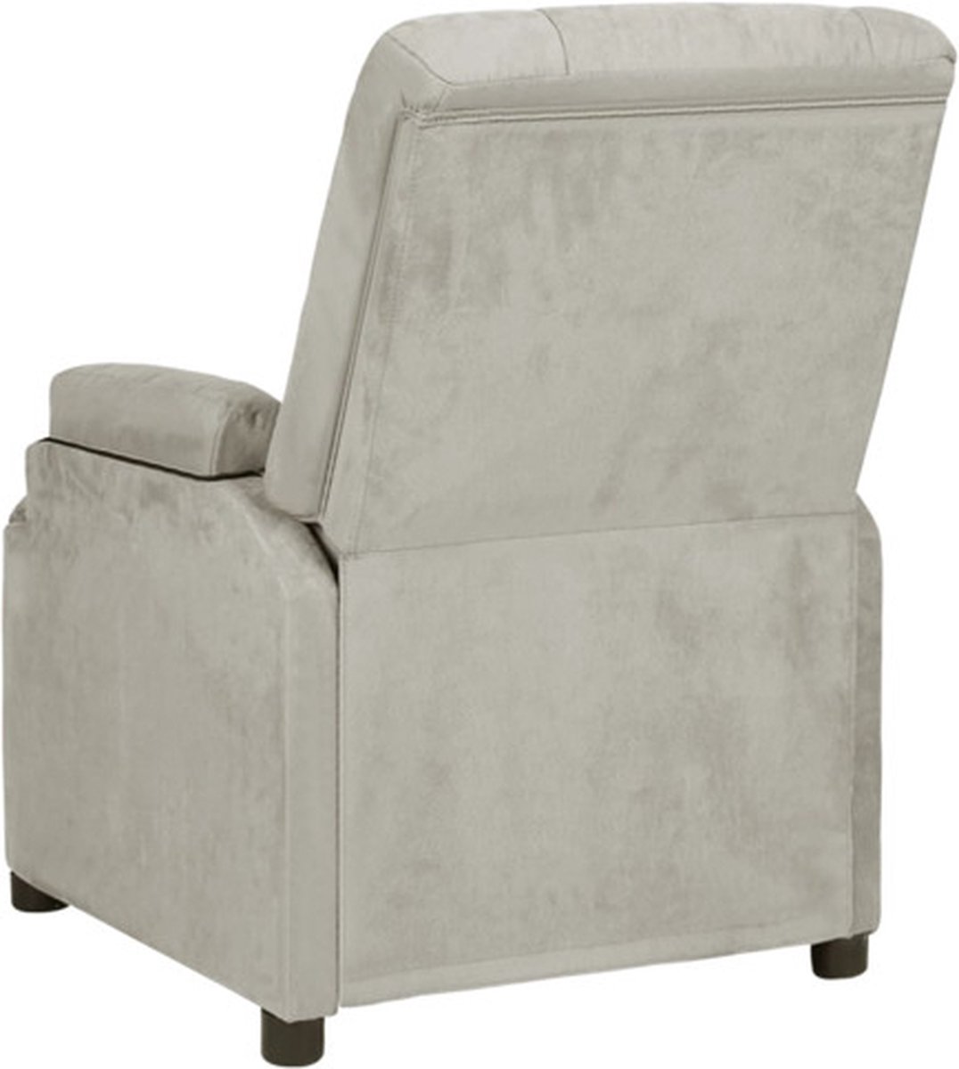 Vidaxl Fauteuil Verstelbaar Kunstsuède Licht - Grijs