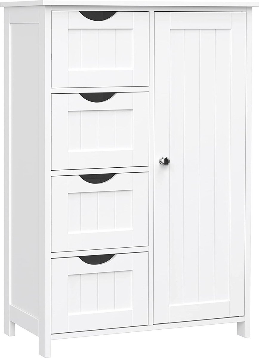 Parya Home - Witte Kast - Inclusief 4 Korven & Deur - Hout - Wit