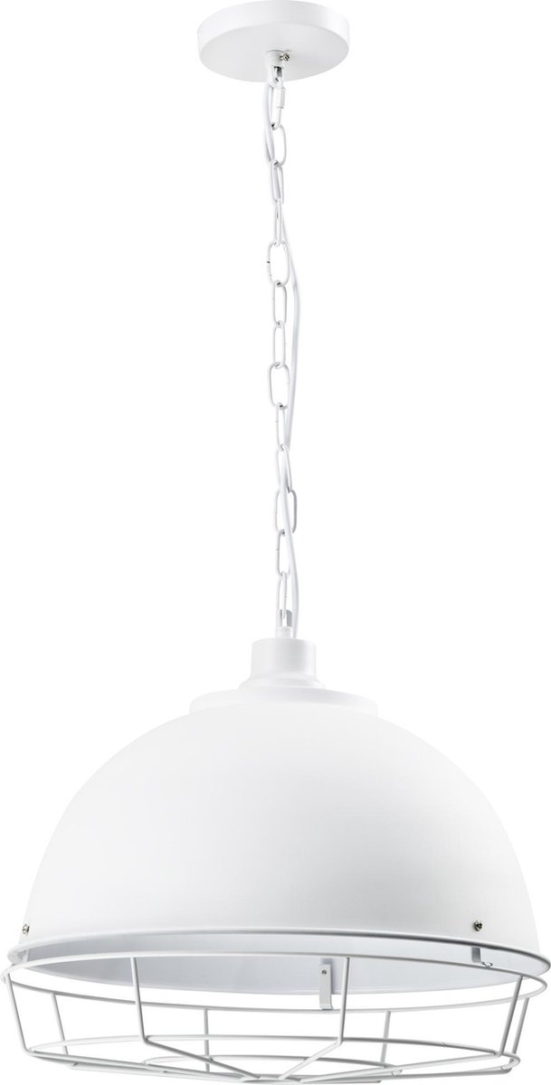 Quvio Hanglamp Rond Met Metal Frame Wit - Quv5131l-white