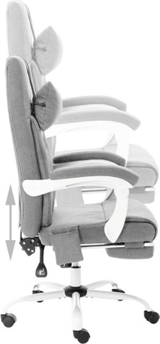 Vidaxl Kantoormassagestoel Stof - Grijs