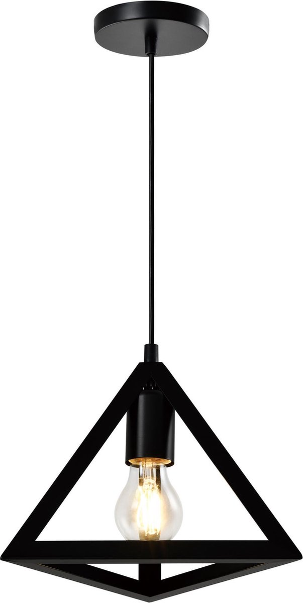 Quvio Hanglamp Met Metalen Frame Driehoek - Quv5151l-black - Zwart