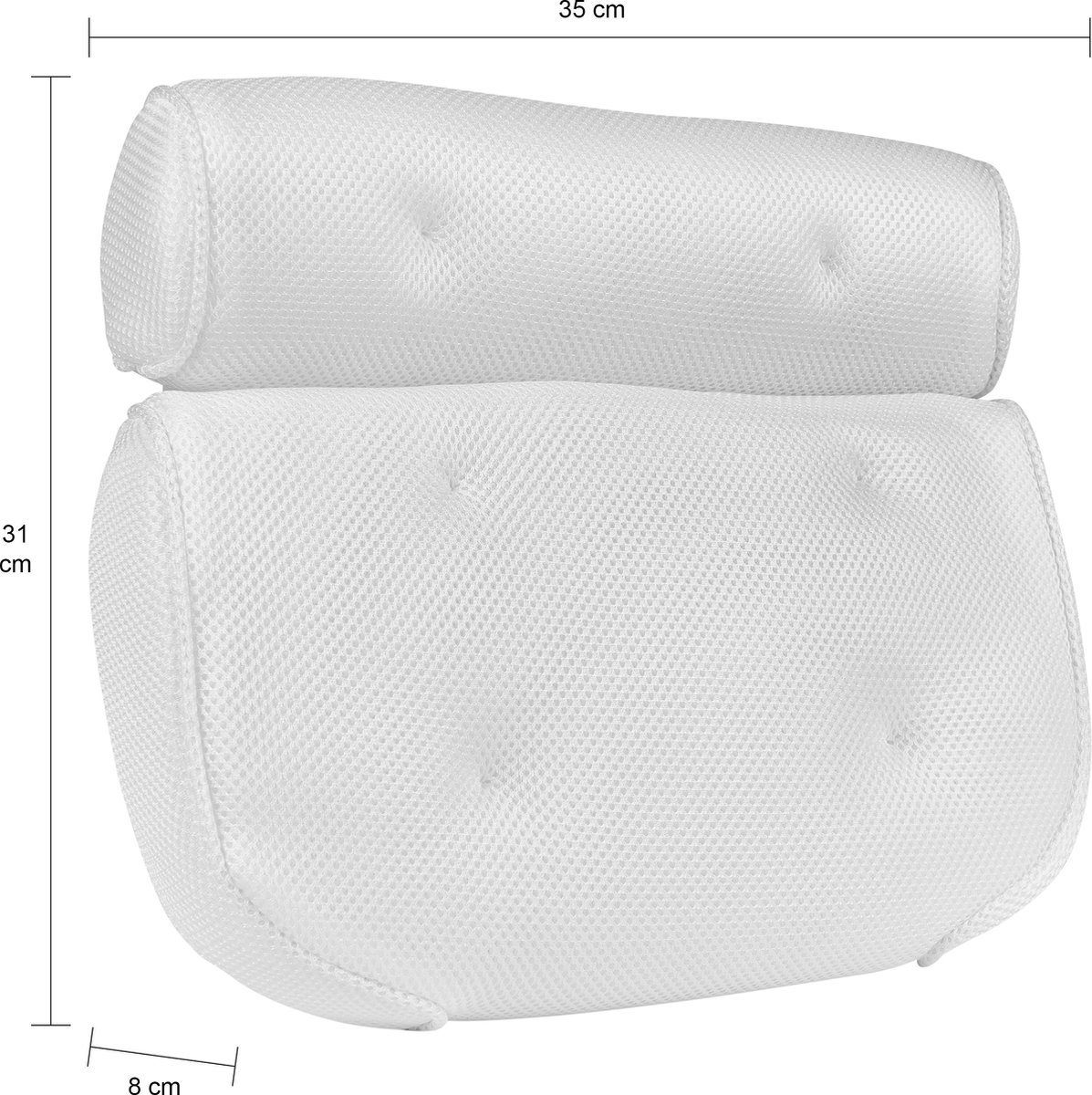 Quvio Badkussen Met Haakje - Wit