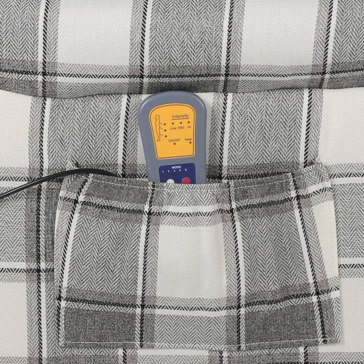 Vidaxl Massagestoel Verstelbaar Stof Wit - Grijs