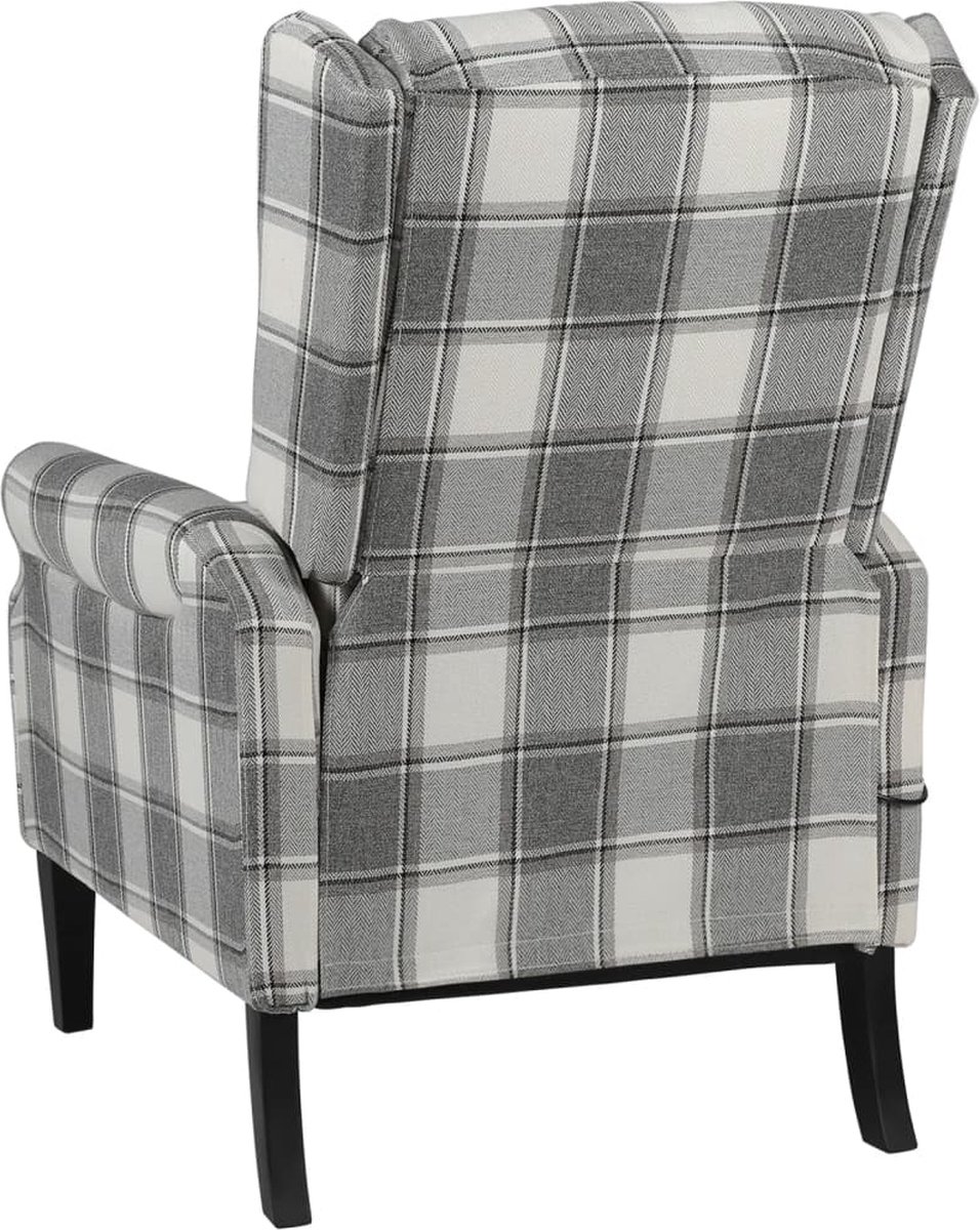 Vidaxl Massagestoel Verstelbaar Stof Wit - Grijs