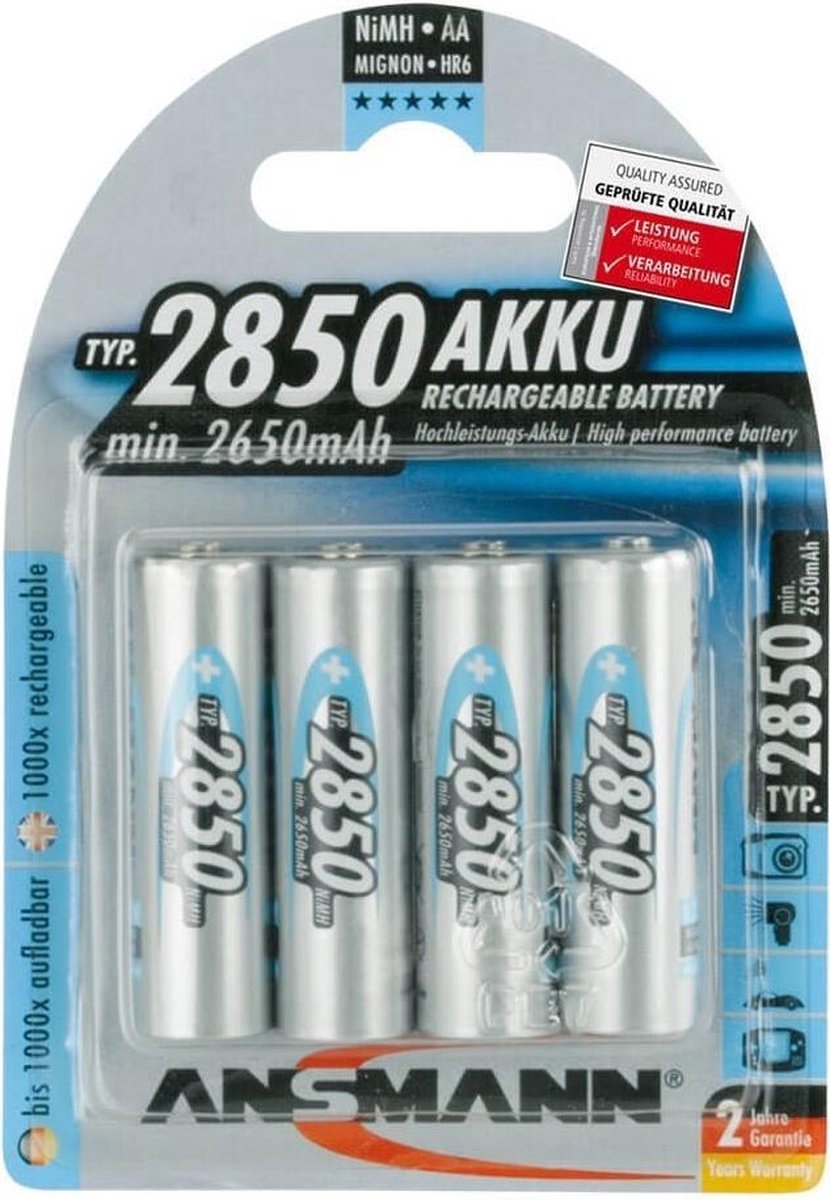 Ansmann Oplaadbare Batterijen Mignon Aa Hr6 4 Stk 2850 Mah 5035212