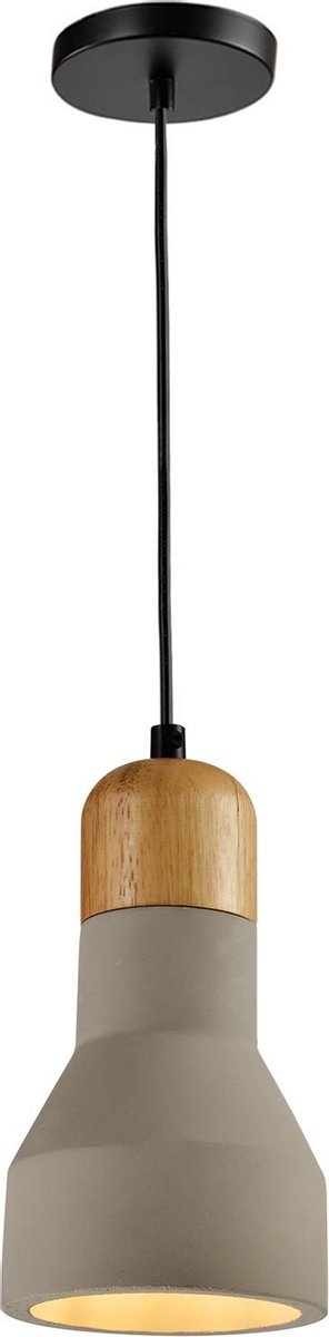 Quvio Hanglamp Hout En Beton - Quv5047l-grey - Grijs