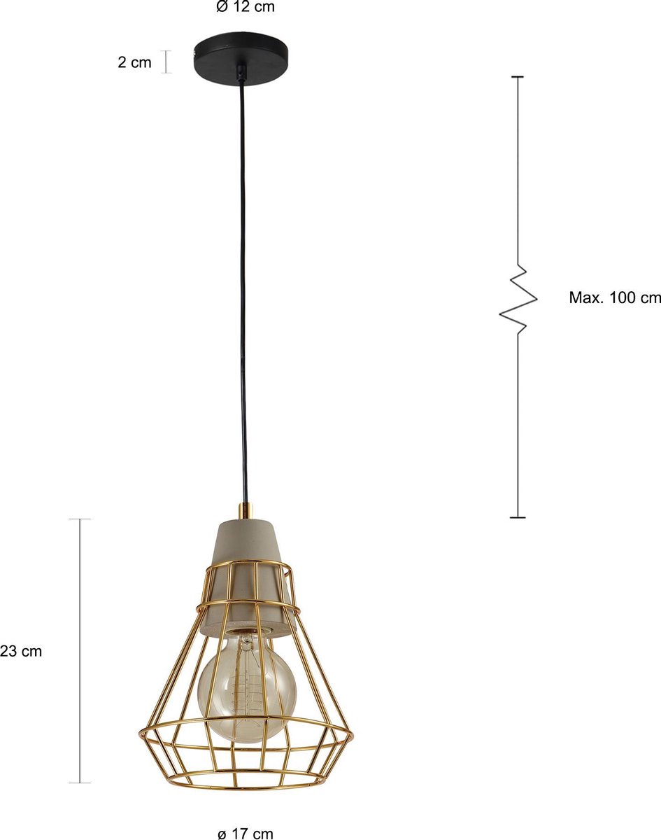 Quvio Hanglamp Rond Goud - Quv5098l-gold