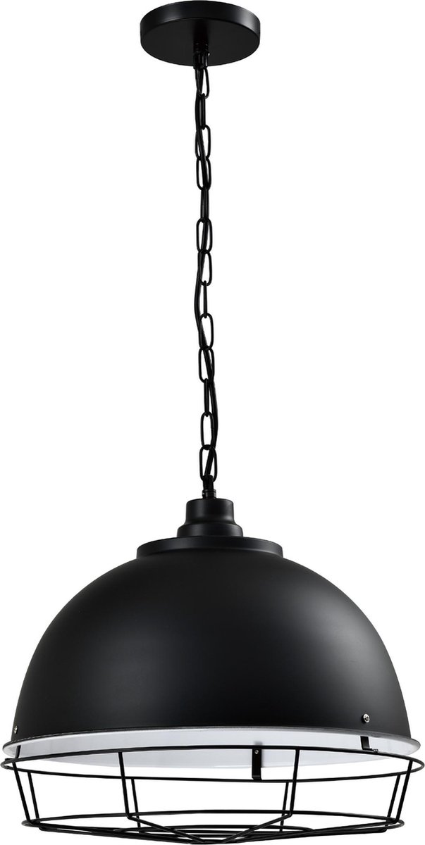 Quvio Hanglamp Rond Met Metal Frame - Quv5131l-black - Zwart