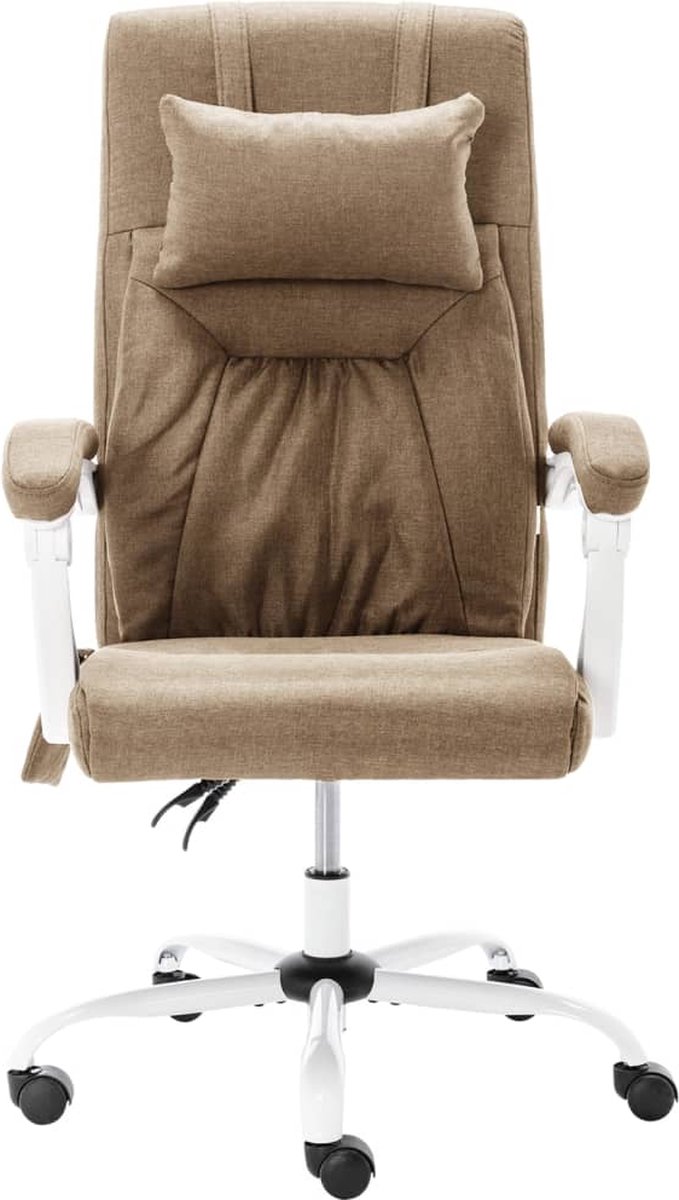 Vidaxl Kantoormassagestoel Stof Taupe