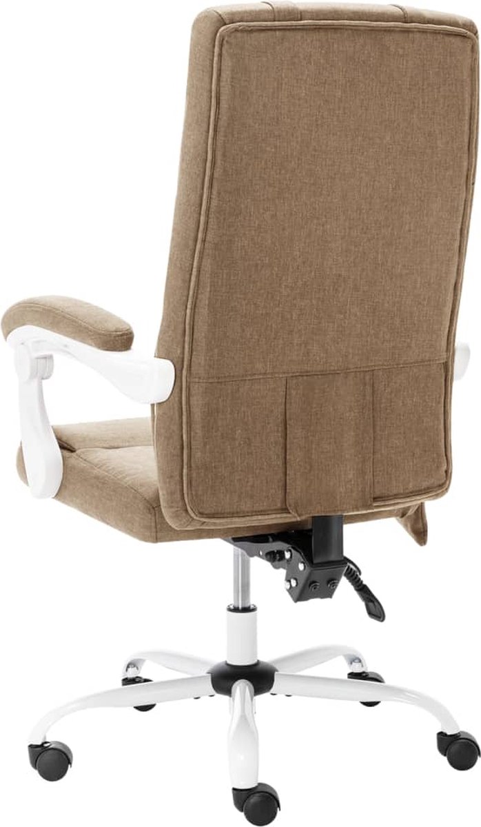 Vidaxl Kantoormassagestoel Stof Taupe