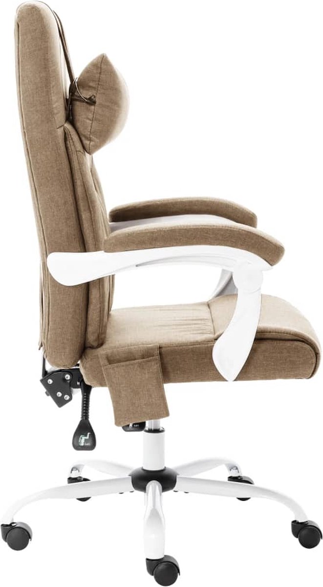 Vidaxl Kantoormassagestoel Stof Taupe