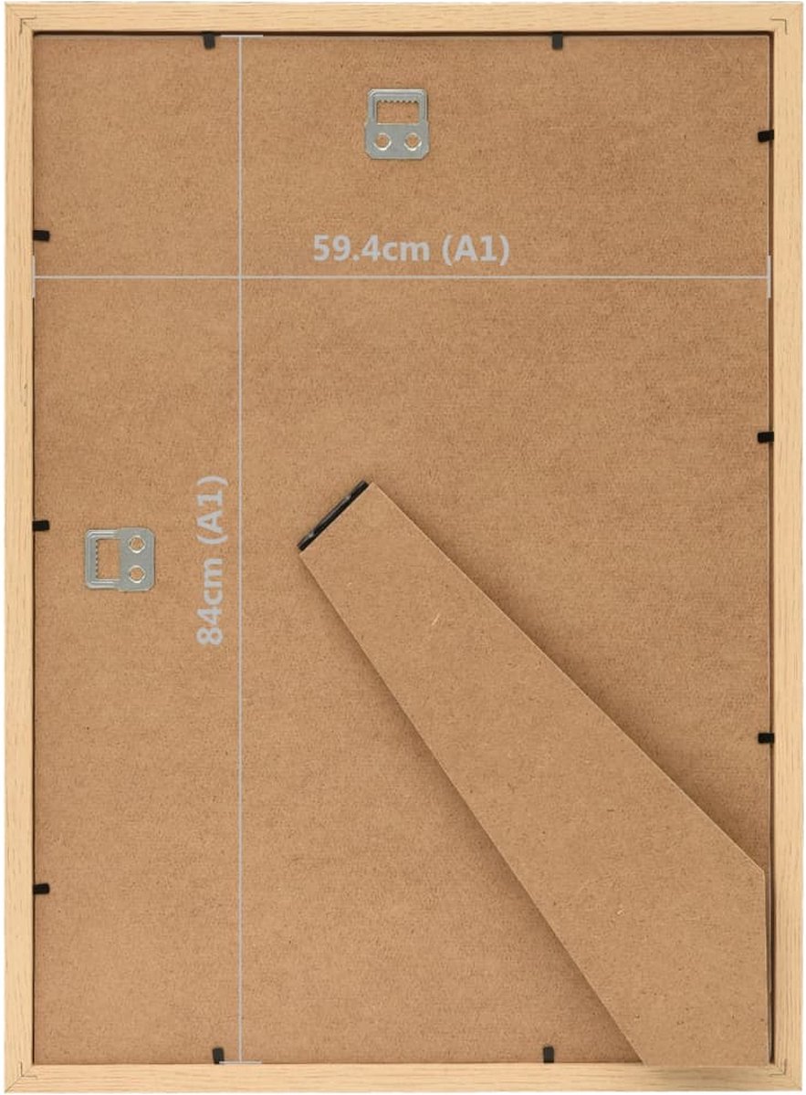 Vidaxl Fotolijsten 3 St Voor Wand Of Tafel 59,4x84 Cm Lichteikenkleur - Bruin