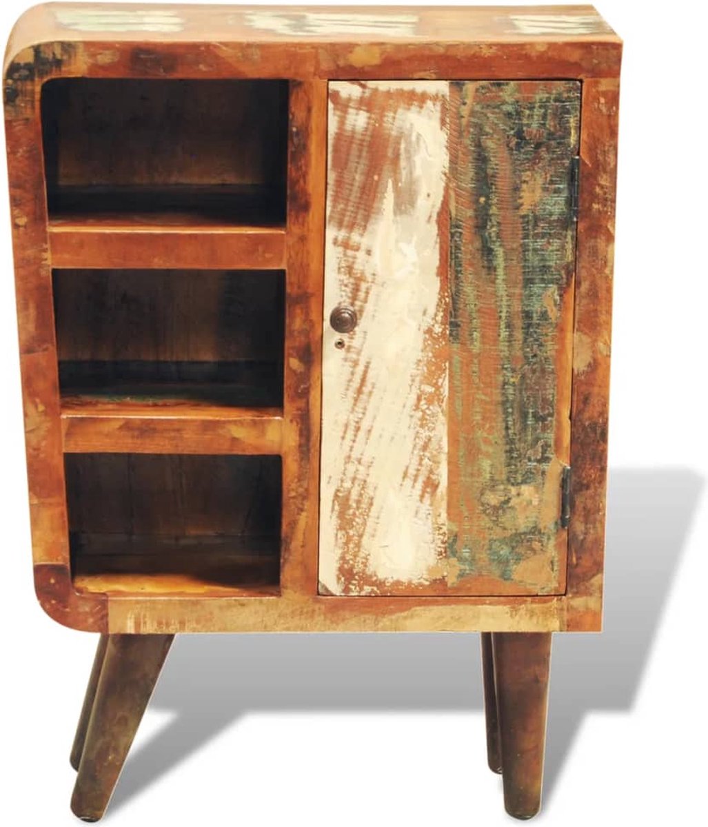 Vidaxl Kast Met 1 Deur Vintage-stijl Massief Gerecycled Hout - Bruin
