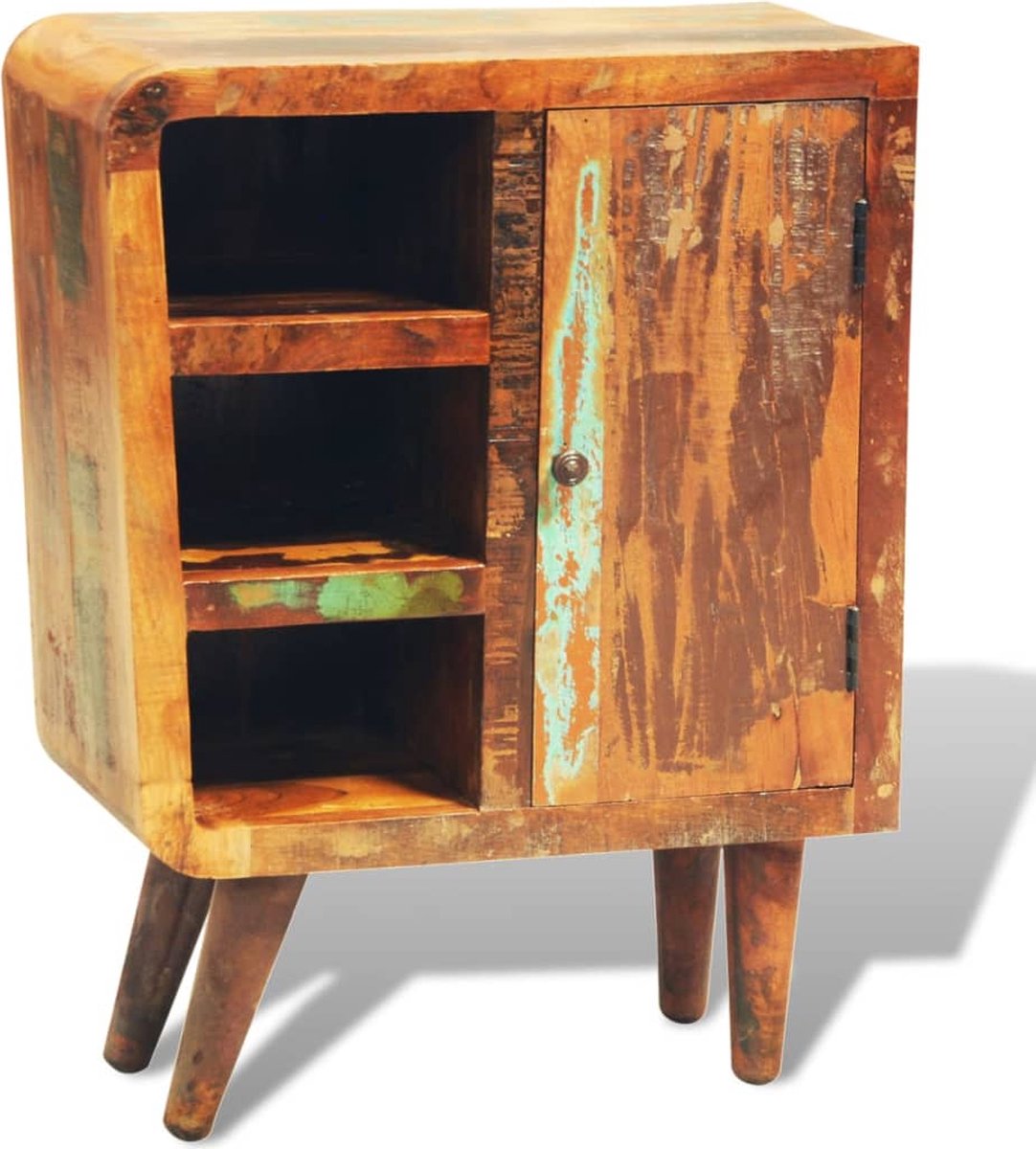 Vidaxl Kast Met 1 Deur Vintage-stijl Massief Gerecycled Hout - Bruin