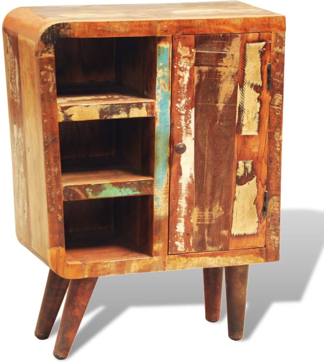 Vidaxl Kast Met 1 Deur Vintage-stijl Massief Gerecycled Hout - Bruin