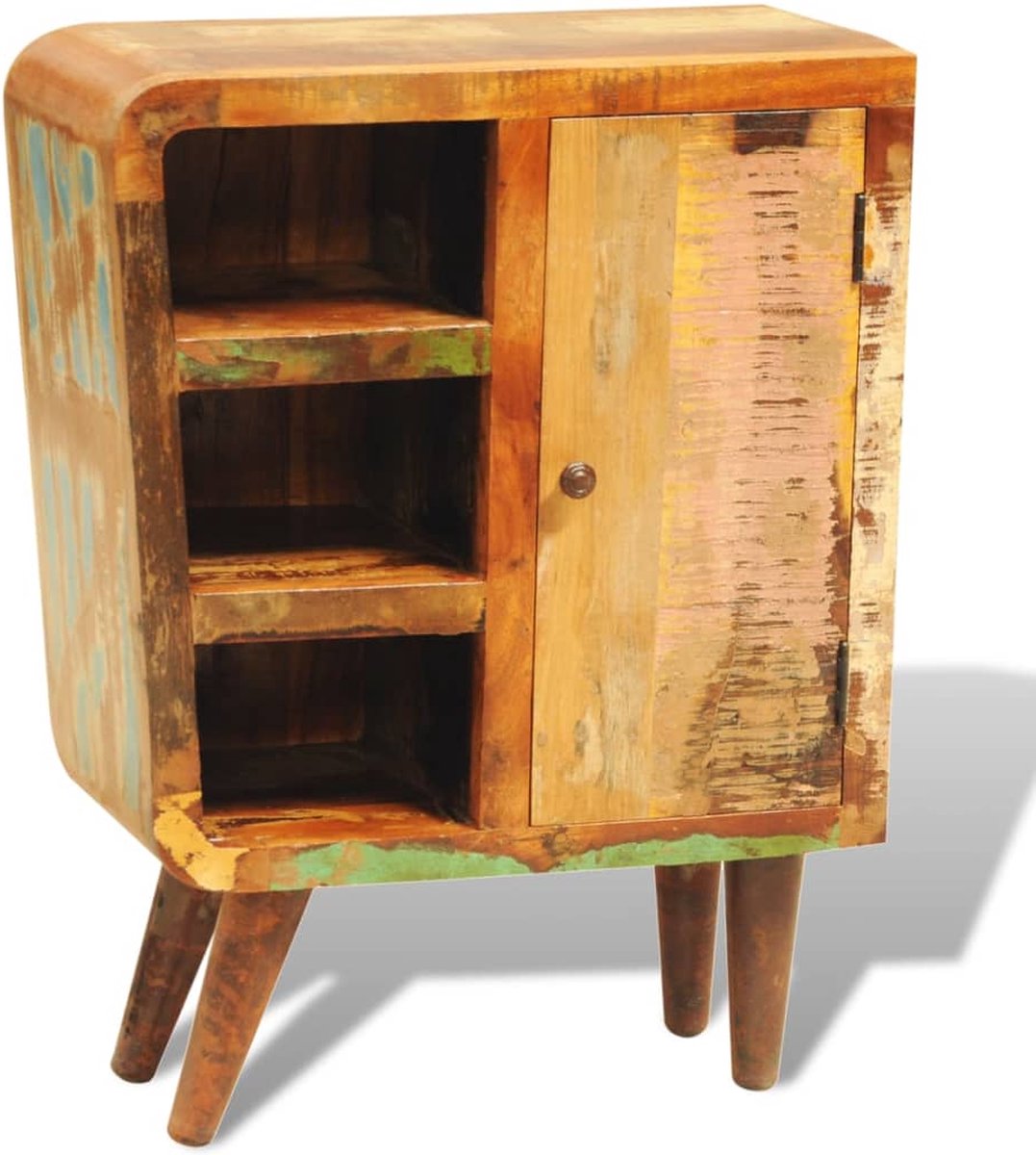 Vidaxl Kast Met 1 Deur Vintage-stijl Massief Gerecycled Hout - Bruin