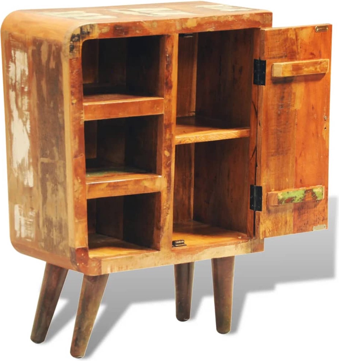 Vidaxl Kast Met 1 Deur Vintage-stijl Massief Gerecycled Hout - Bruin
