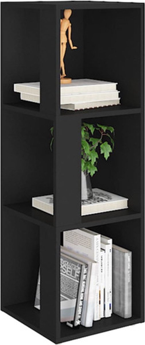 Vidaxl Hoekkast 33x33x100 Cm Spaanplaat - Zwart