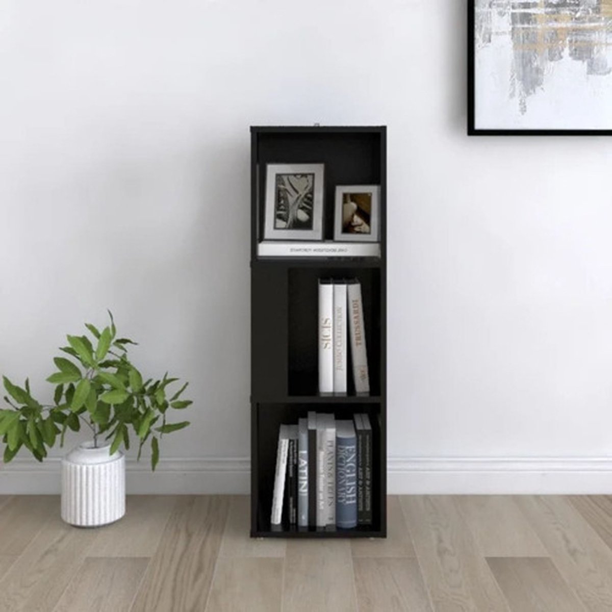 Vidaxl Hoekkast 33x33x100 Cm Spaanplaat - Zwart