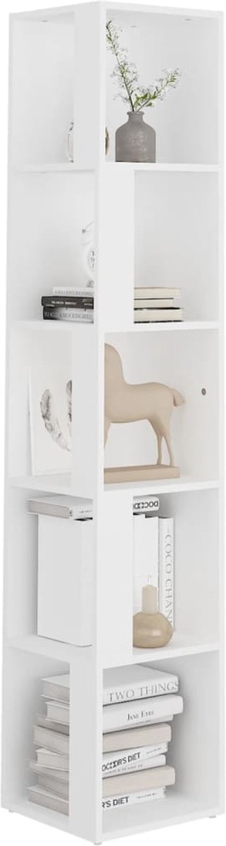 Vidaxl Hoekkast 33x33x164,5 Cm Spaanplaat Wit