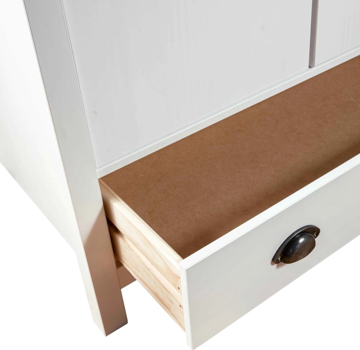 Vidaxl Kledingkast Met 2 Deuren Hill Range 89x50x170 Cm Grenenhout - Wit