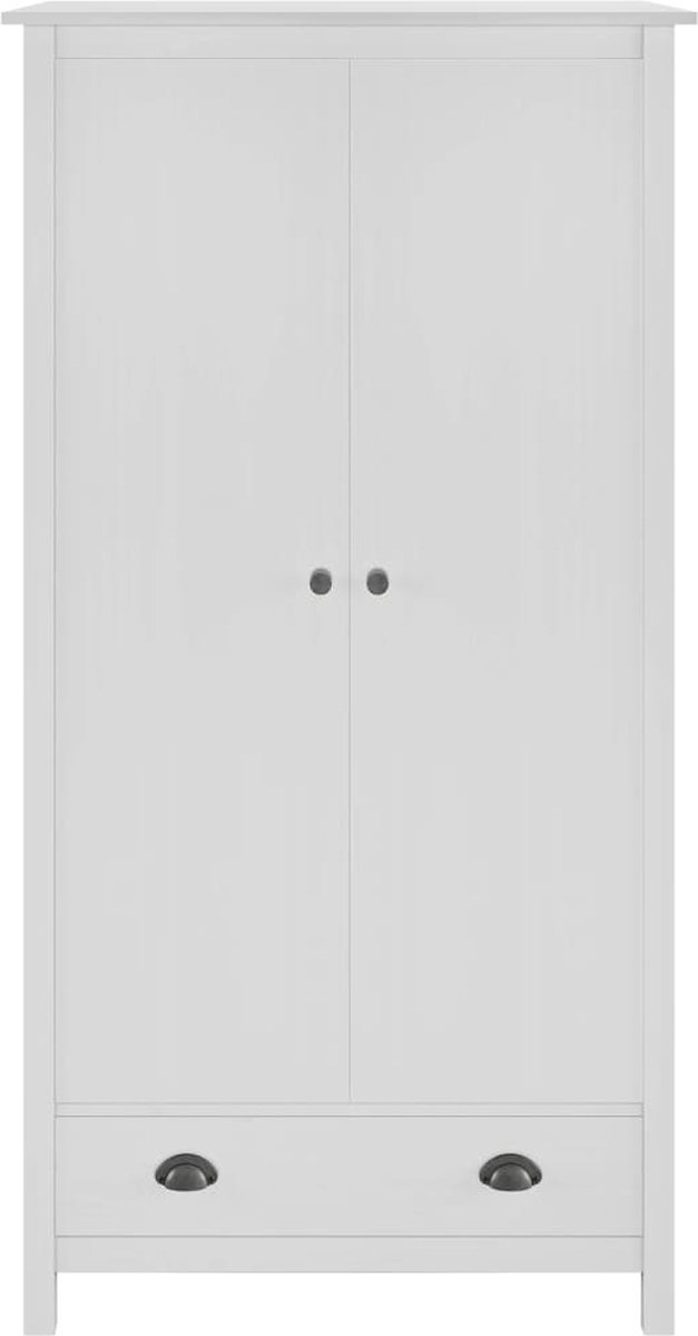 Vidaxl Kledingkast Met 2 Deuren Hill Range 89x50x170 Cm Grenenhout - Wit