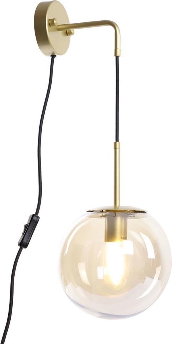 Bronx71 Wandlamp Else 1-lichts Amber. - Bruin