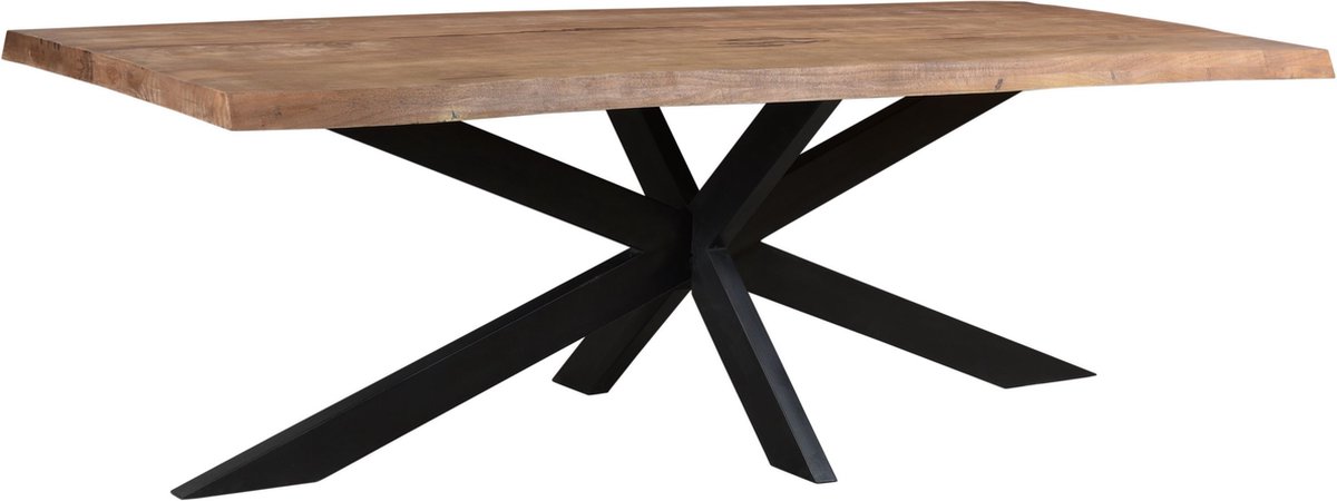 Livingfurn - Eetkamertafel Nairobi Tree Top 220cm - Mangohout - Bruin