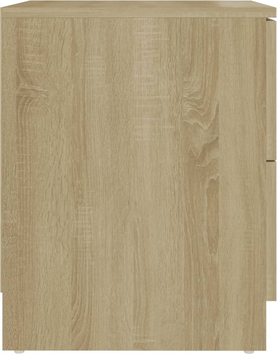 Vidaxl Nachtkastjes 2 St 40x40x50 Cm Spaanplaat Sonoma Eikenkleurig - Bruin