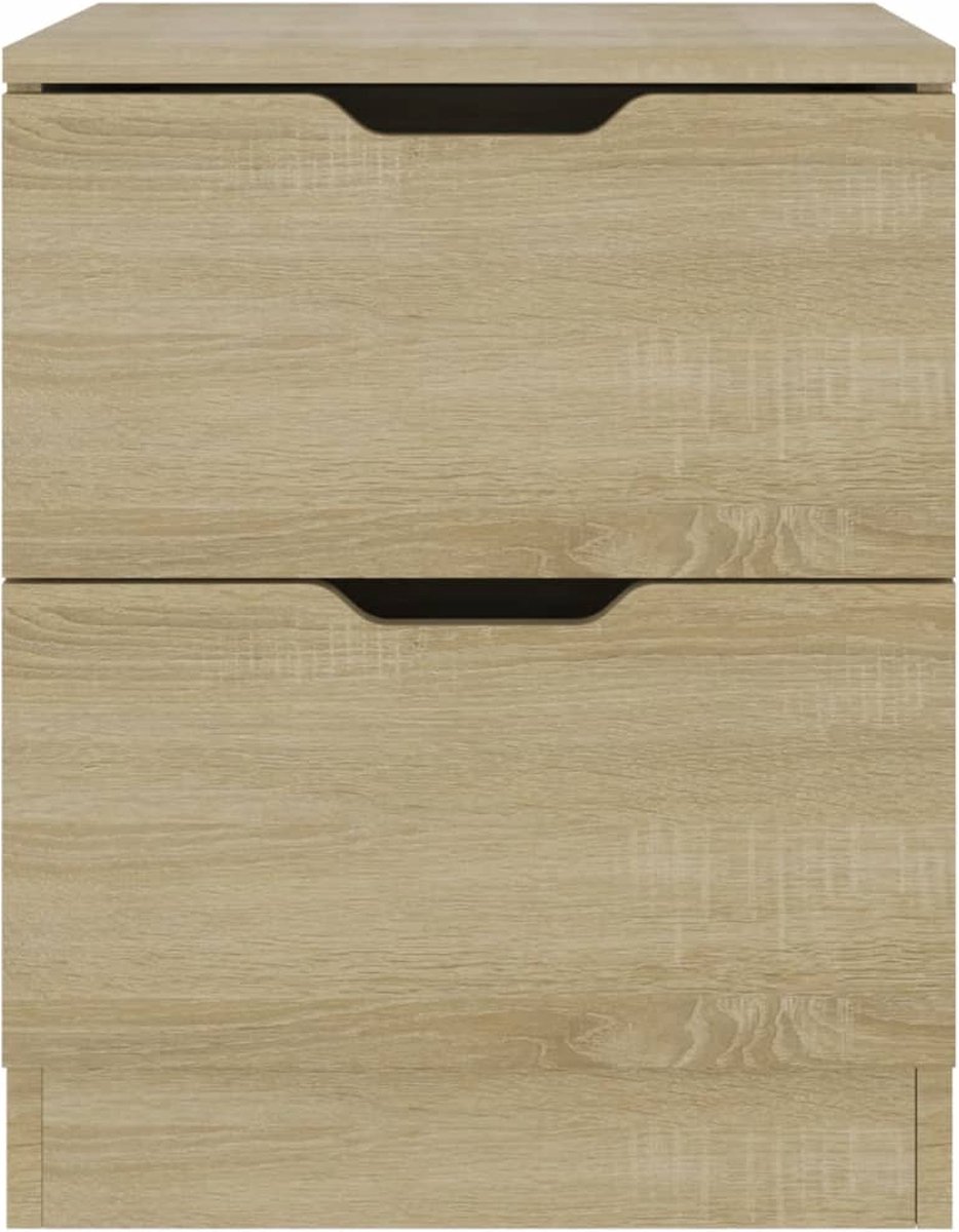 Vidaxl Nachtkastjes 2 St 40x40x50 Cm Spaanplaat Sonoma Eikenkleurig - Bruin
