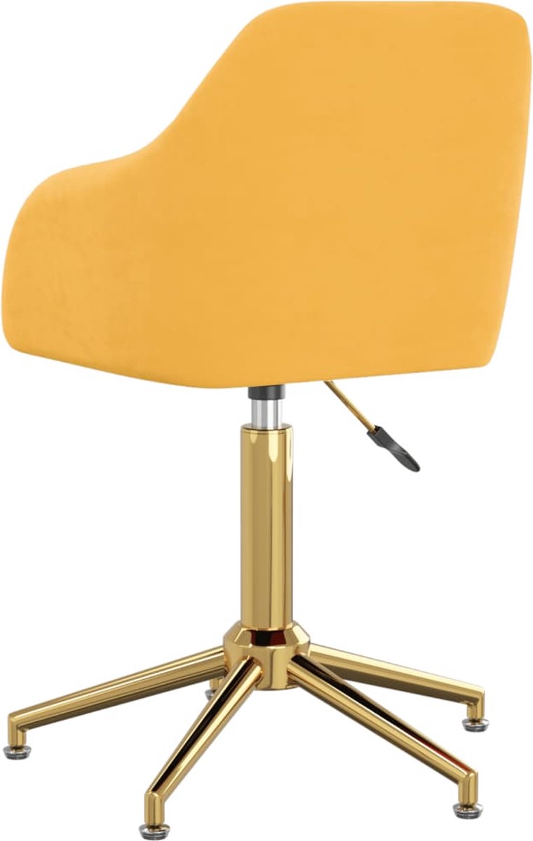 Vidaxl Eetkamerstoelen Draaibaar 2 St Fluweel - Geel