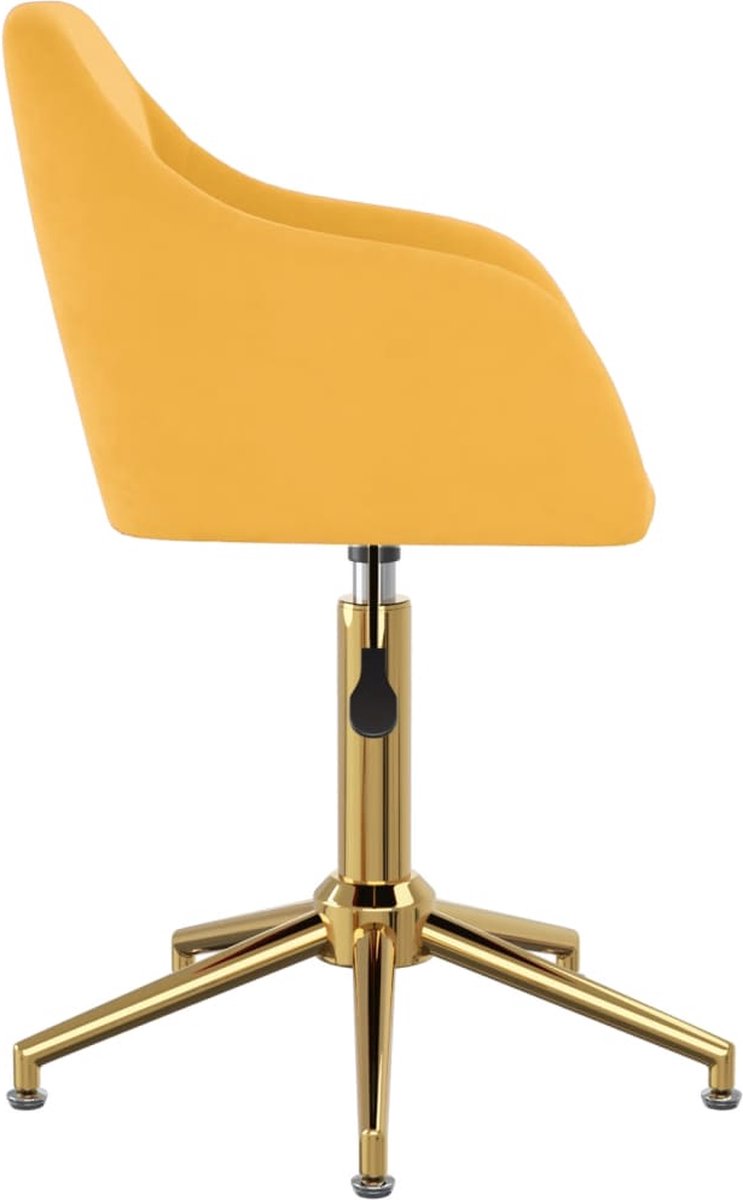 Vidaxl Eetkamerstoelen Draaibaar 2 St Fluweel - Geel