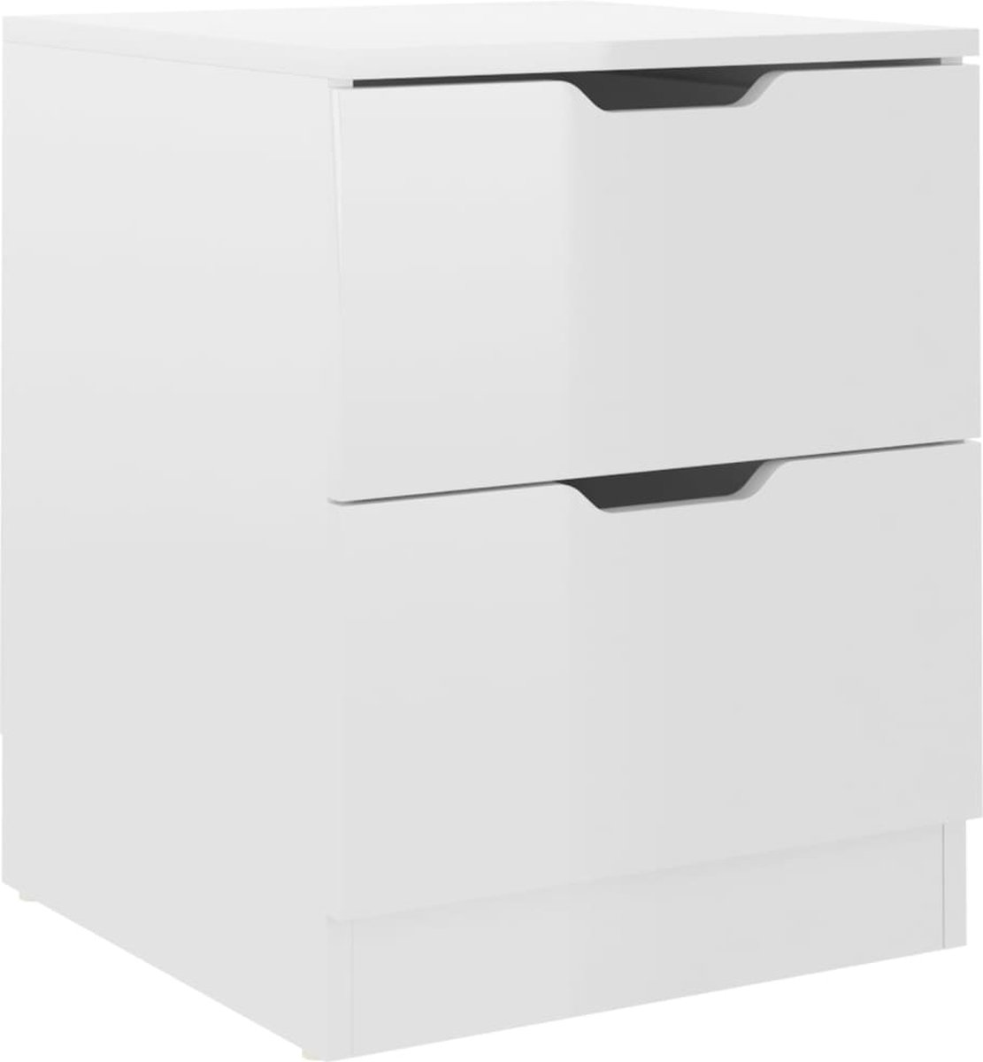 Vidaxl Nachtkastjes 2 St 40x40x50 Cm Spaanplaat Hoogglans Wit